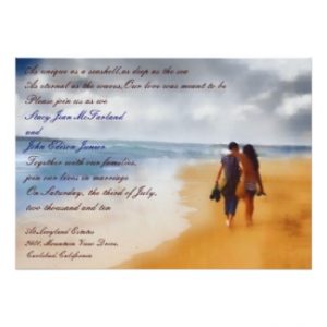 Beach wedding invitation invitation