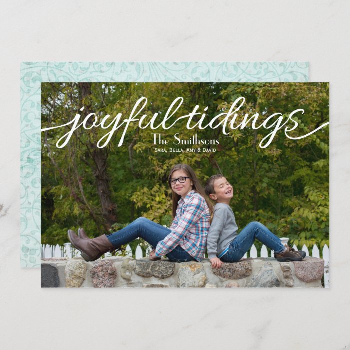 Joyful tidings Mod Holiday Photo Card
